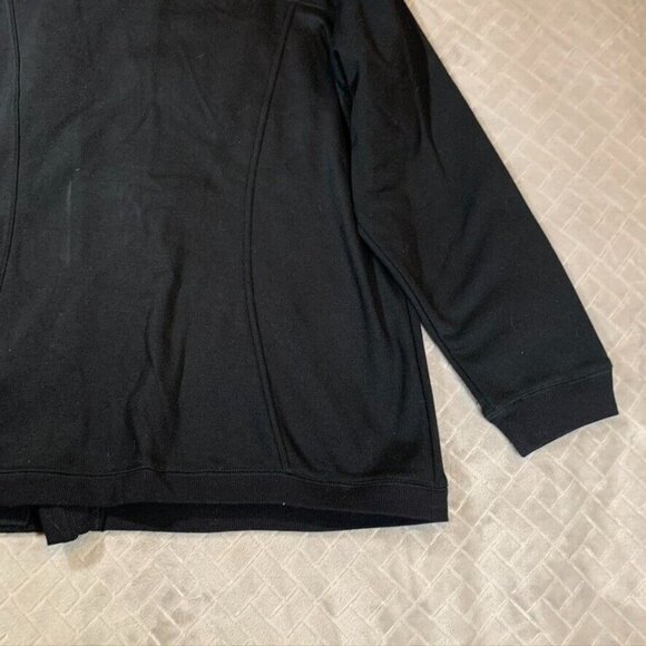 Chicos Weekends Womens XL Sweatshirt Black Full Zip Polyester Blend Lounge Relax - Picture 12 of 12